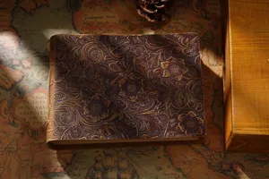 Vintage embossed leather journal handmade retro notebook cowhide diary sketch book creative gift