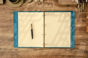 Taccuino Rétro in Vera Pelle Formato A4 Diario Vintage con Anelli Raccoglitori