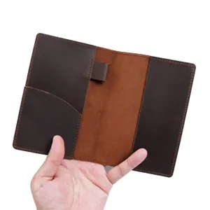 Handgemachte Vintage Braune Leder Reisetagebuch Notizbuch Abdeckung mit Stifthalter