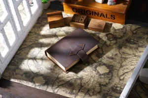 Vintage handmade top layer cowhide leather journal A5 retro notebook diary planner