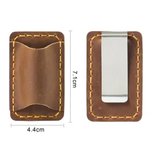 Porte stylo en cuir veritable vintage pour carnet de notes papeterie voyageur.
