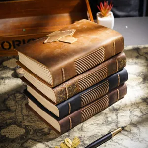Vintage handmade genuine leather notebook A5 journal retro diary creative stationery gift