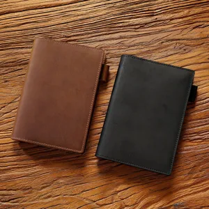Echtes Leder Notizbuch Abdeckung A5 A6 Planer Schutzhülle Tagebuch braun schwarz