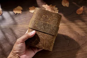 Vintage embossed leather journal notebook handmade retro travel diary sketchbook notepad book