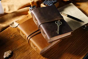 Taccuino da viaggio vintage in vera pelle diario artigianale quaderno di schizzi retro