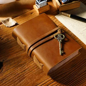 Taccuino da viaggio vintage in vera pelle diario retro fatto a mano quaderno schizzi