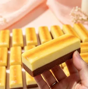 Slow Rebound Simulation Cheese Bar Squishy Toy Cute Cream Caramel Flavor Stress Relief Decompression Toy