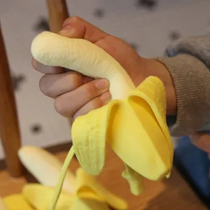 Slow rebound banana squeeze toy peelable stress relief toy soft tactile fidget toy