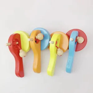 Juguete de trompo de madera con cuerda tradicional educativo colorido para niños