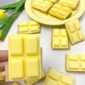 Slow Rebound Chocolate Squishy Toy Four Grid Decompression Toy Soft PU Foam Stress Relief Toy