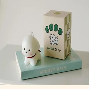 Cute puppy scented candle handmade wax aroma gift adorable decorative candle for home decor and party