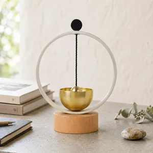 Carillon de méditation minimaliste en laiton et pendule en métal pour décoration d'intérieur