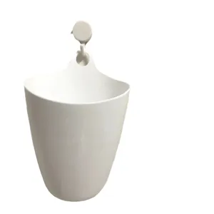 Contenitore portaoggetti da parete bianco mini cestino sospeso per scrivania da letto dormitorio.