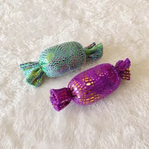 Cute Candy Shaped Pet Dog Toy Squeaky Plush Chew Molar Interactive Toy