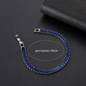 AAA Zirconia Tennis Bracelet For Women Minimalist Copper Electroplated Geometric Hand Chain Luxury Jewelry Accessories Gift