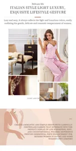 Women's pink striped ice silk pajama set featuring camisole and long trousers