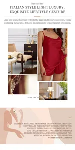 Detail view of luxurious wine red ice silk pajama set for elegant home wear