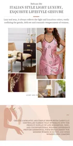 Close-up details of a pink heart-printed satin slip nightgown with chic lifestyle props.