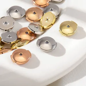 Earring Back Only Copper Silicone Core UFO Shape Large Earring Backs Secure Lock Stopper For DIY Jewelry Making Findings Accessory