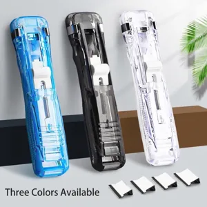 Portable clam clip dispenser with reusable metal clips available in three colors