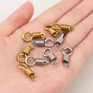 Conectores de anillo de resorte de acero inoxidable 304 en oro y plata para joyas