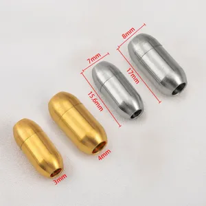 Stainless steel oval magnetic clasps for DIY jewelry making in gold and silver finishes