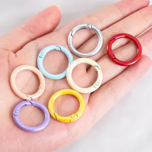 Cierres de resorte redondos de aleación de 25mm para llaveros y joyería artesanal