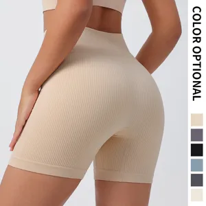 Pantaloncini da Yoga Senza Cuciture a Vita Alta Push-Up da Donna Sportivi Allenamento Corsa Fitness Gym