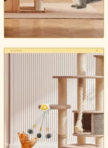 Jouet pour chat electrique automatique avec balle telescopique pour le divertissement.