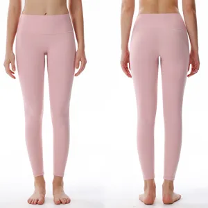 Pantaloni yoga senza cuciture vita alta donna, effetto push up fitness sport leggings