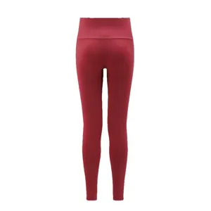 Leggings da yoga rossi a vita alta da donna, pantaloni fitness push-up senza cuciture.