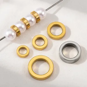 Anneaux Intercalaires Ronds en Acier Inoxydable Sans Soudure Gros Trou Lisse Fermé Pour la Fabrication de Bijoux DIY Bracelet Collier Anneaux de Connexion