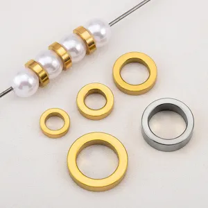 Anneaux d'espacement sans soudure en acier inoxydable pour bijoux DIY en or et argent