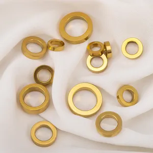 Anneaux d'espacement dorés en acier inoxydable pour création de bijoux DIY chic