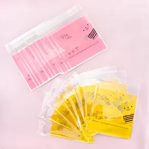 50pcs cute bear plastic self-adhesive bags for candy cookie jewelry packaging