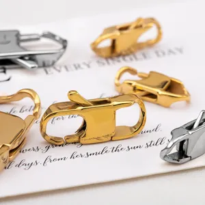 High-quality 304 stainless steel lobster clasps for DIY jewelry making in gold and silver