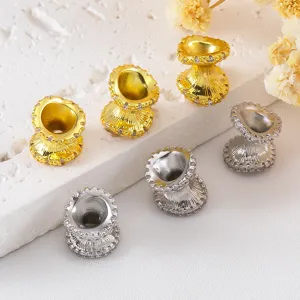 Elegante koperen afstandskralen met zirkoon voor DIY-sieraden in goud en zilver.