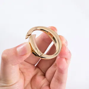 Premium gouden legering O-ring veergesp voor DIY sieraden en luxe tasaccessoires