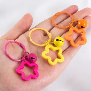 Kleurrijke ster hanger met belletje sleutelhanger voor tassen en hoesjes voor oortelefoons
