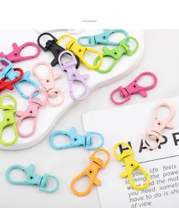 High-quality colorful alloy swivel lobster clasps for DIY jewelry and bag accessory making