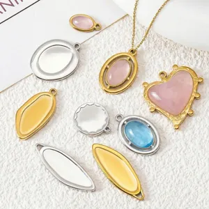 Elegante 304 roestvrijstalen hangers in 18K goud en zilver voor DIY sieraden maken