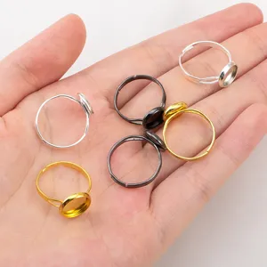 Vintage DIY ringbasis met 8-10mm zetting voor het maken van sieraden
