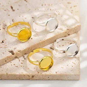 Retro DIY ring trays met 8-10mm binnendiameter voor het maken van sieraad accessoires