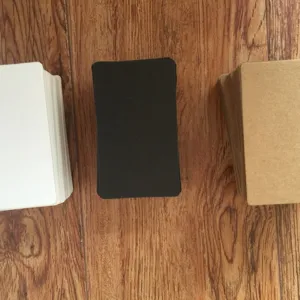 Biglietti per Parole in Carta Kraft Fai-da-te Fatti a Mano Biglietti di Auguri per Imparare l'Inglese Scrittura Segnalibri Angoli Arrotondati Appunti
