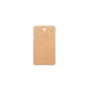 Minimalistische braune Kraftpapier-Ohrring-Displaykarte für Schmuckverpackung