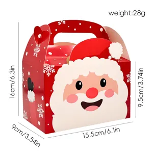 Scatola regalo di Natale con Babbo Natale per caramelle, biscotti e dolci festivi