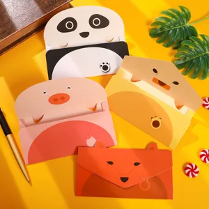 Juego de lindos sobres de animales de dibujos animados para tarjetas de felicitación