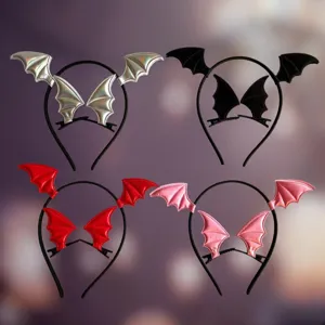 Halloween Fledermausflügel Stirnband Und Haarclip Set Kunstleder Kleiner Teufel Flügel Haarnadeln Für Halloween Party Cosplay Kostüm Zubehör