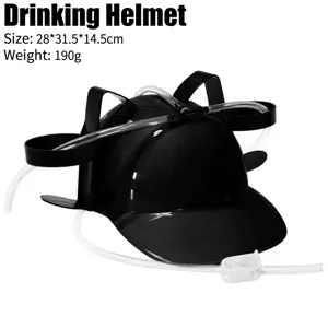 Detailweergave van een zwarte drinkhelm met twee bekerhouders en flexibele rietjes.