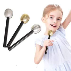 Kids Simulation Microphone Toy Performance Prop Gold Silver Mic For Party Hosting Stage Performance Stage Props Simulation Microphone